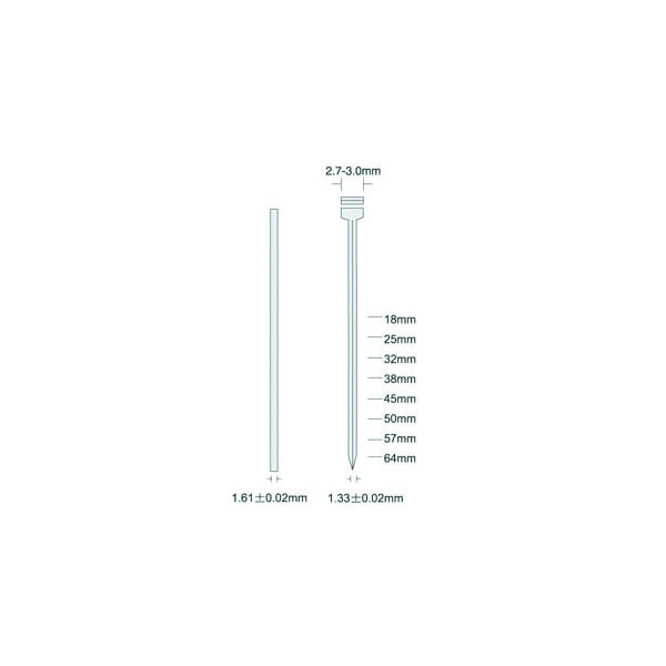 Staple T nails size size series